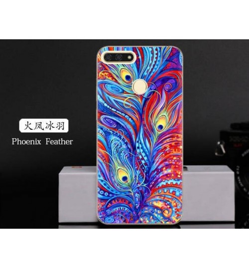 Huawei Y6 2018 Case Printed Soft Gel TPU Case