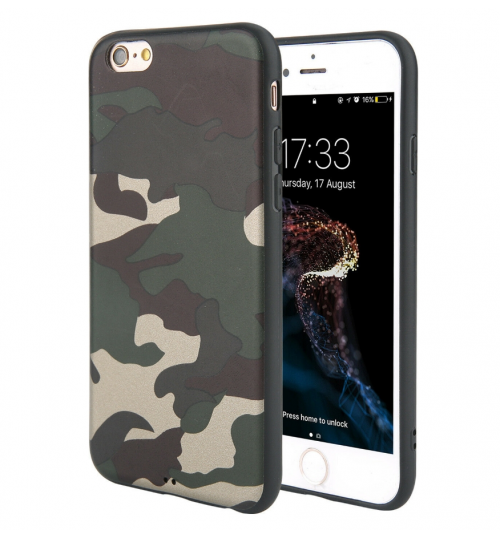 iPhone 6 Plus Case Camouflage Soft Gel TPU Case