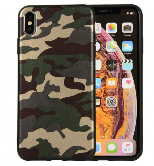 iPhone XS Max Case Camouflage Soft Gel TPU Case