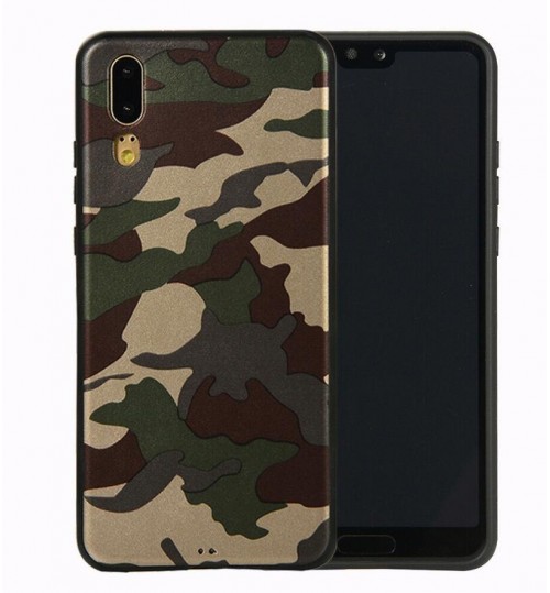 Huawei P20 Case Camouflage Soft Gel TPU Case