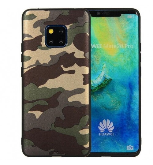 Huawei Mate 20 Pro Case Camouflage Soft Gel TPU Case