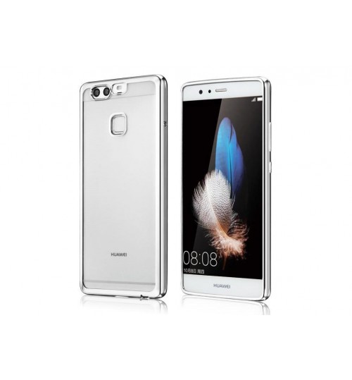 Huawei P9 case Plating Bumper with clear gel back cover case