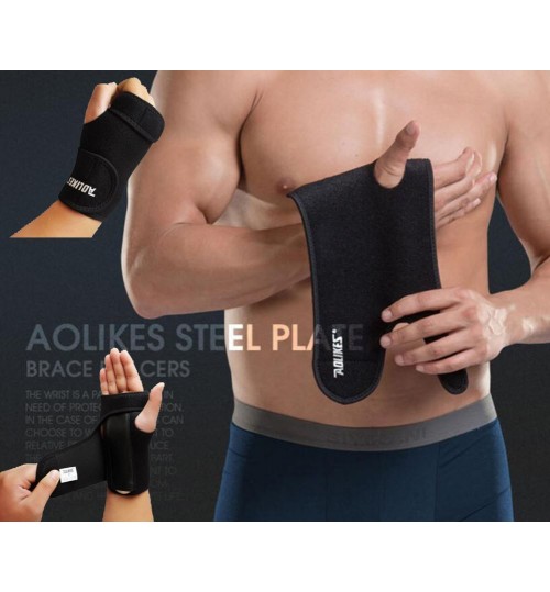 Left Wrist Brace Splint with Detachable Steel