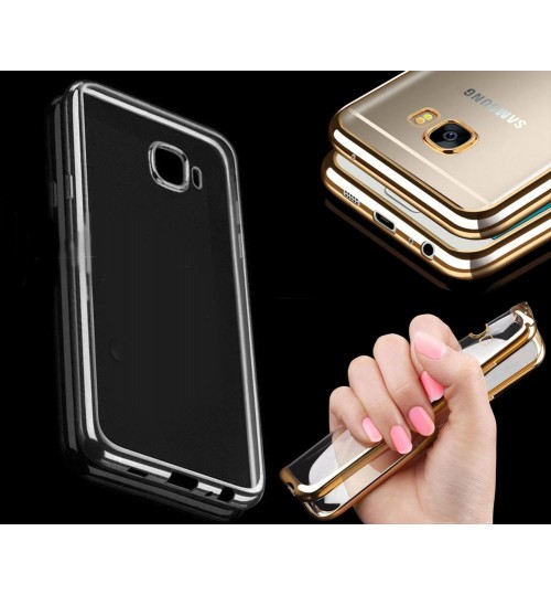 Galaxy J5 Prime case plating bumper with clear gel back cover case