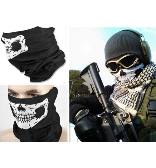 Skull Face Mask Bandana Neck Tube Scarf