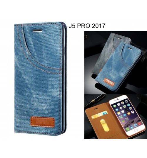 J5 PRO 2017 case vintage jeans leather wallet case