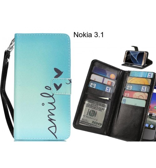 Nokia 3.1 case Multifunction wallet leather case