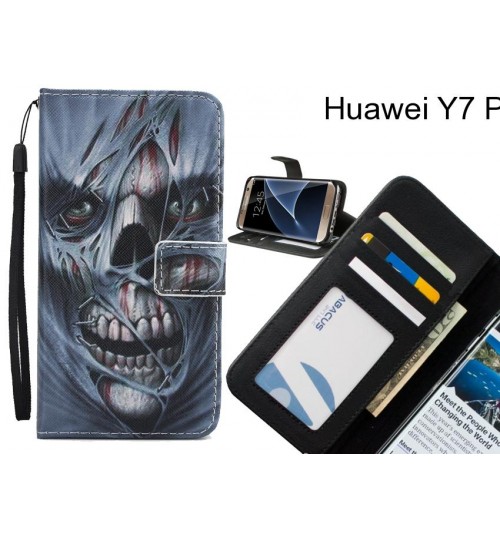 Huawei Y7 Pro 2019 case 3 card leather wallet case printed ID