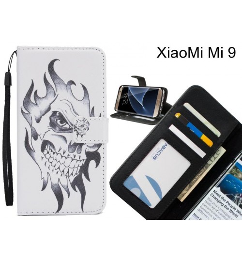 XiaoMi Mi 9 case 3 card leather wallet case printed ID