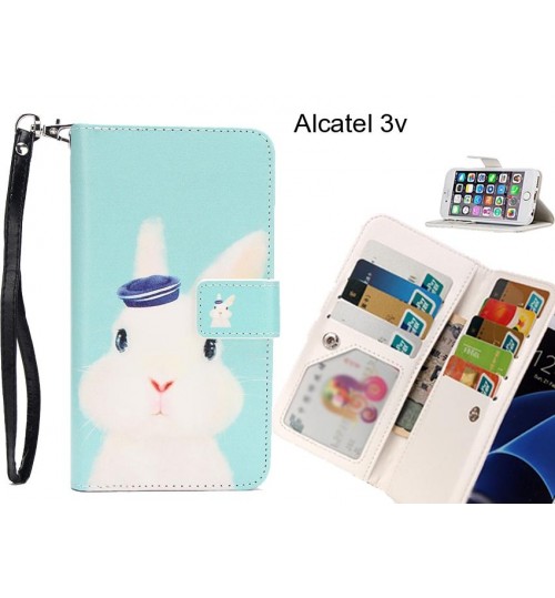 Alcatel 3v case Multifunction wallet leather case