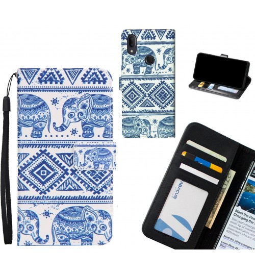 Alcatel 3v case 3 card leather wallet case printed ID