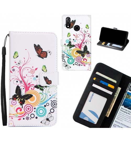 Vodafone Smart X9 case 3 card leather wallet case printed ID