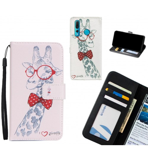 Huawei nova 4 case 3 card leather wallet case printed ID