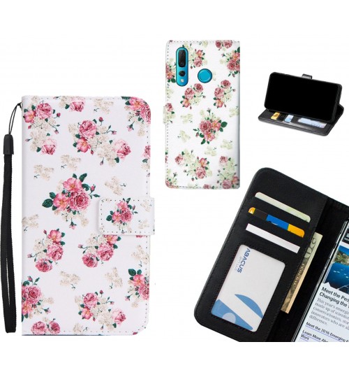 Huawei nova 4 case 3 card leather wallet case printed ID