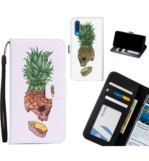 Galaxy A50 case 3 card leather wallet case printed ID