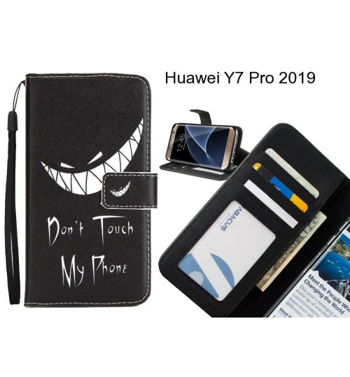 Huawei Y7 Pro 2019 case 3 card leather wallet case printed ID