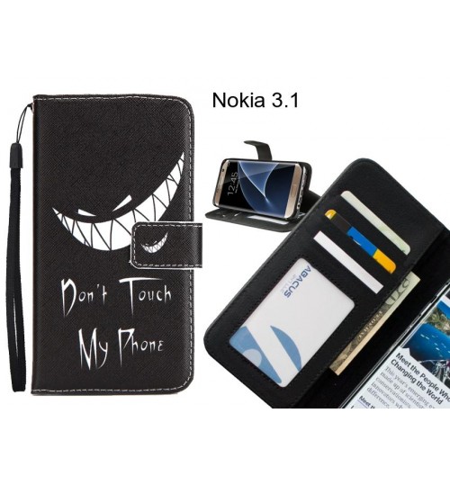 Nokia 3.1 case 3 card leather wallet case printed ID