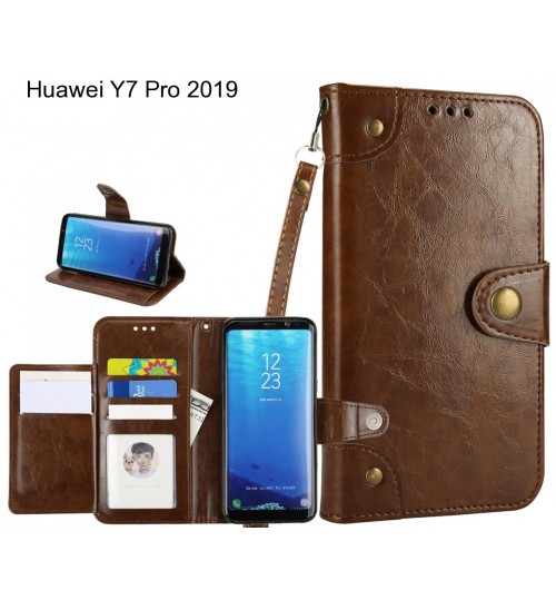 Huawei Y7 Pro 2019  case executive multi card wallet leather case