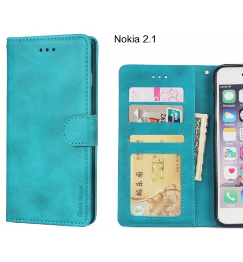 Nokia 2.1 case executive leather wallet case