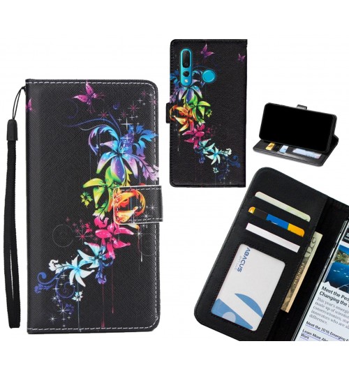 Huawei nova 4 case 3 card leather wallet case printed ID