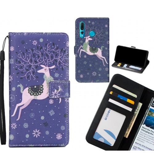 Huawei nova 4 case 3 card leather wallet case printed ID