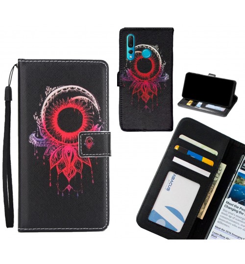 Huawei nova 4 case 3 card leather wallet case printed ID