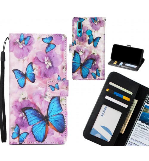 Huawei nova 4 case 3 card leather wallet case printed ID