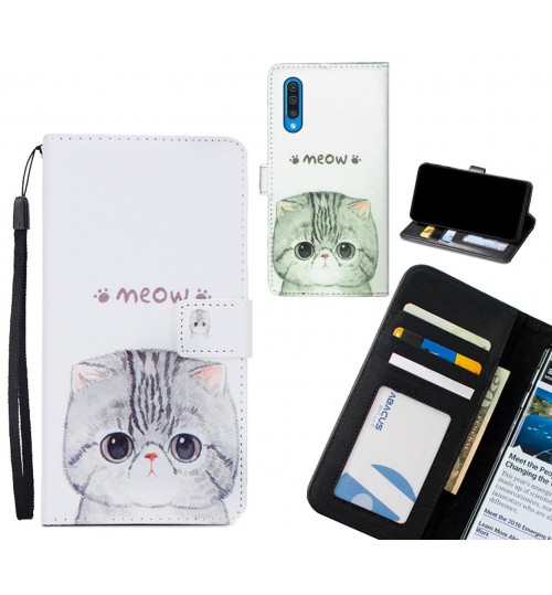 Galaxy A50 case 3 card leather wallet case printed ID