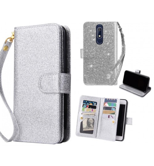 Nokia 5.1 Case Glaring Multifunction Wallet Leather Case