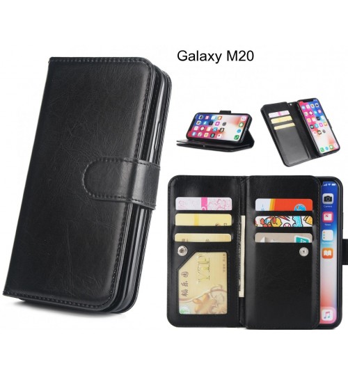 Galaxy M20 Case triple wallet leather case 9 card slots