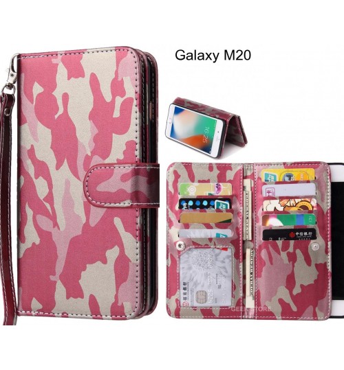 Galaxy M20  Case Multi function Wallet Leather Case Camouflage