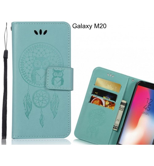 Galaxy M20  Case Embossed leather wallet case owl