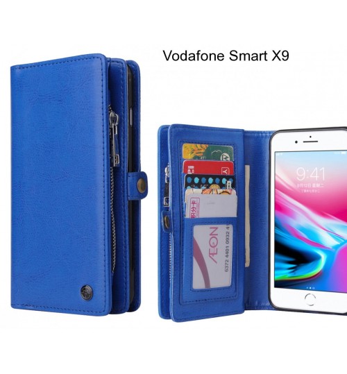 Vodafone Smart X9  Case Retro leather case multi cards cash pocket & zip