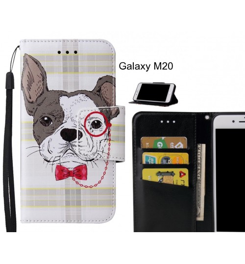 Galaxy M20 Case wallet fine leather case printed