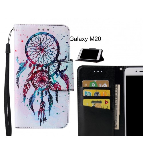 Galaxy M20 Case wallet fine leather case printed