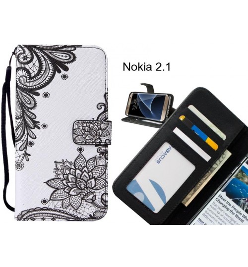 Nokia 2.1 case leather wallet case printed ID