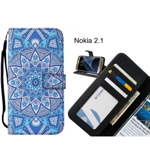 Nokia 2.1 case leather wallet case printed ID