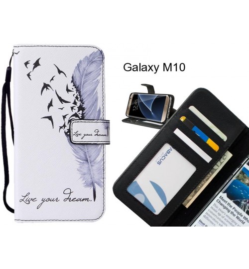 Galaxy M10 case leather wallet case printed ID