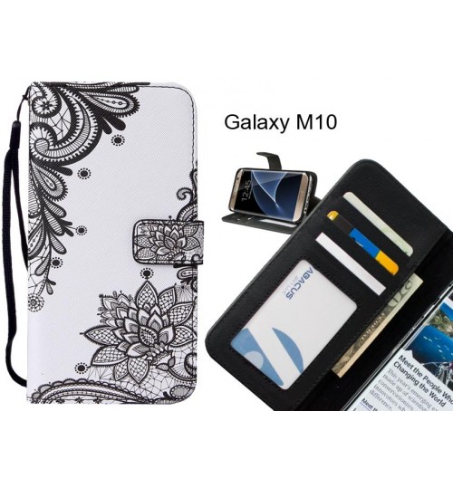 Galaxy M10 case leather wallet case printed ID