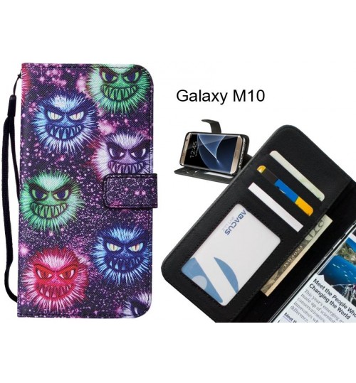 Galaxy M10 case leather wallet case printed ID