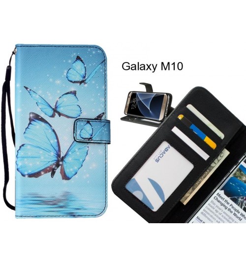 Galaxy M10 case leather wallet case printed ID