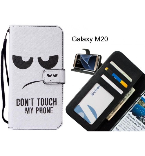 Galaxy M20 case leather wallet case printed ID