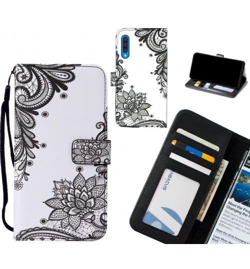 Galaxy A50 case leather wallet case printed ID