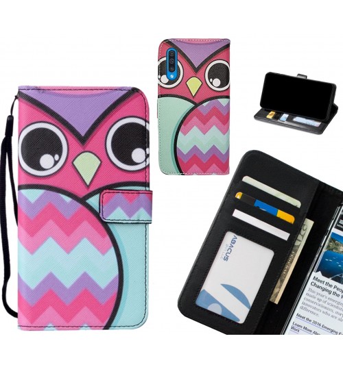 Galaxy A50 case leather wallet case printed ID