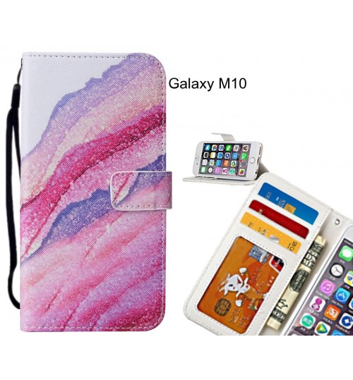 Galaxy M10 case leather wallet case printed ID