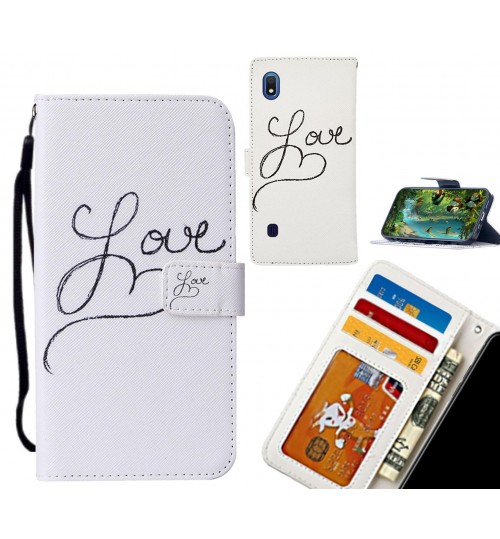 Samsung Galaxy A10 case leather wallet case printed ID