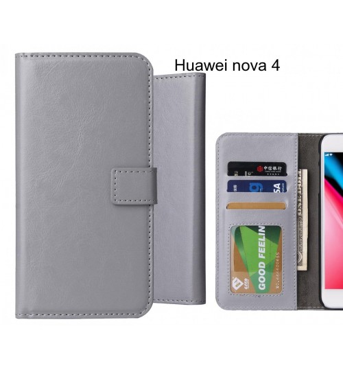 Huawei nova 4 Case Fine Leather Wallet Case