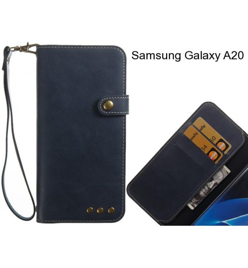 Samsung Galaxy A20 case Fine leather wallet case