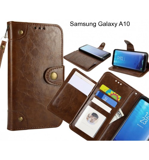 Samsung Galaxy A10  Case Executive Multi Card Wallet Leather Case - Brown