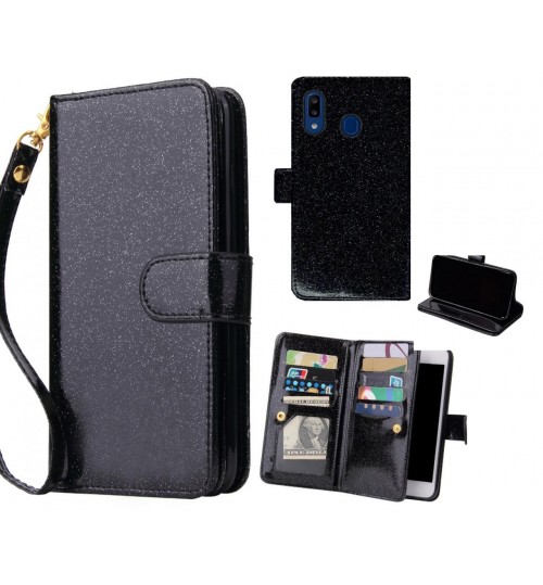 Samsung Galaxy A20 Case Glaring Multifunction Wallet Leather Case